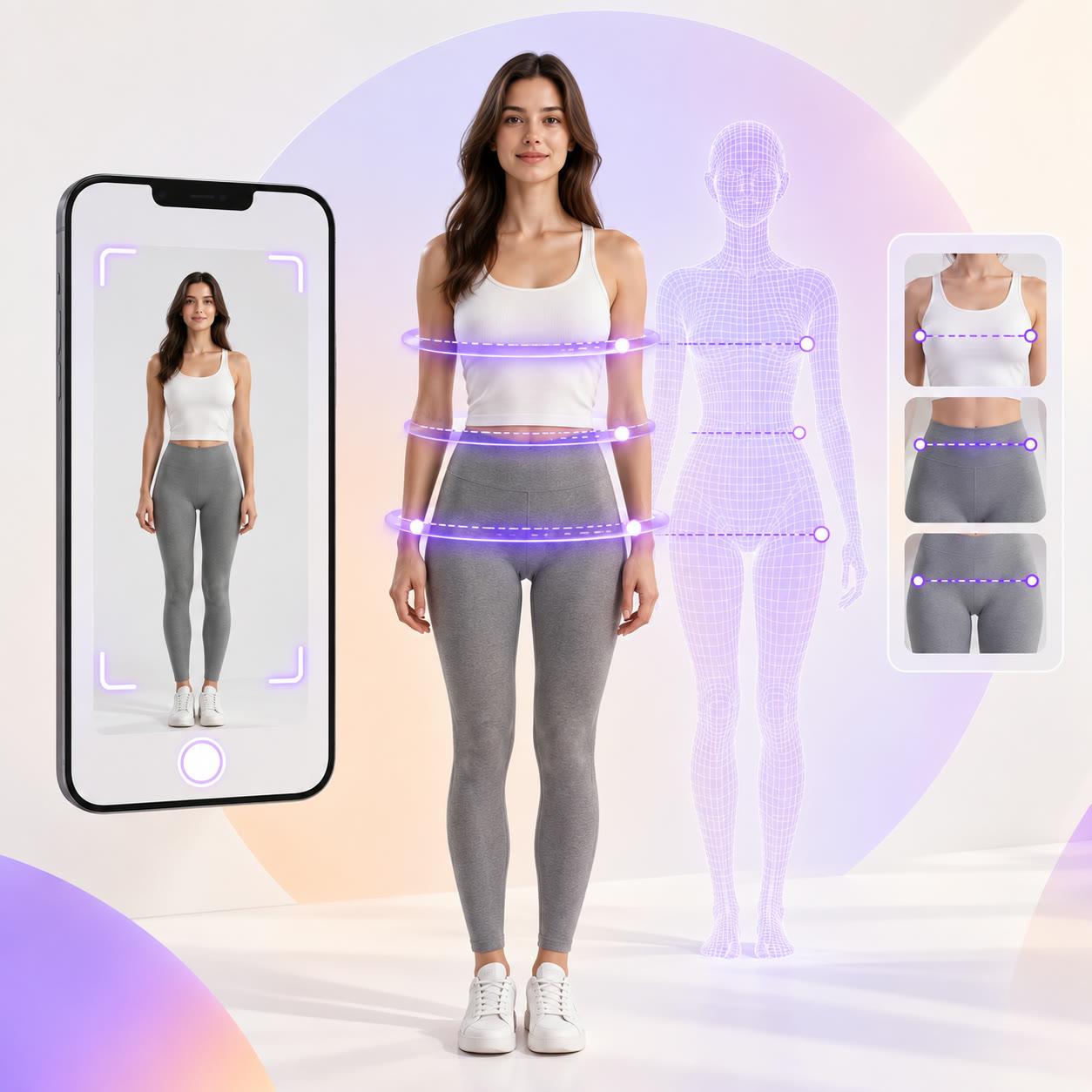 Size AI: chest, waist and hip measurements estimated from a single full-body photo