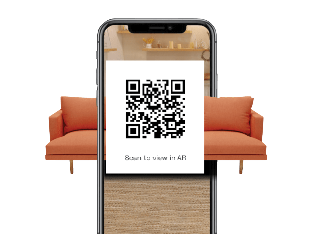 Lunaar Vision 3D AR Product Try-On Example - Modern Furniture Virtual Try-On with QR Code and Augmented Reality Integration